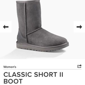 Grey Classic Short Ugg Boot